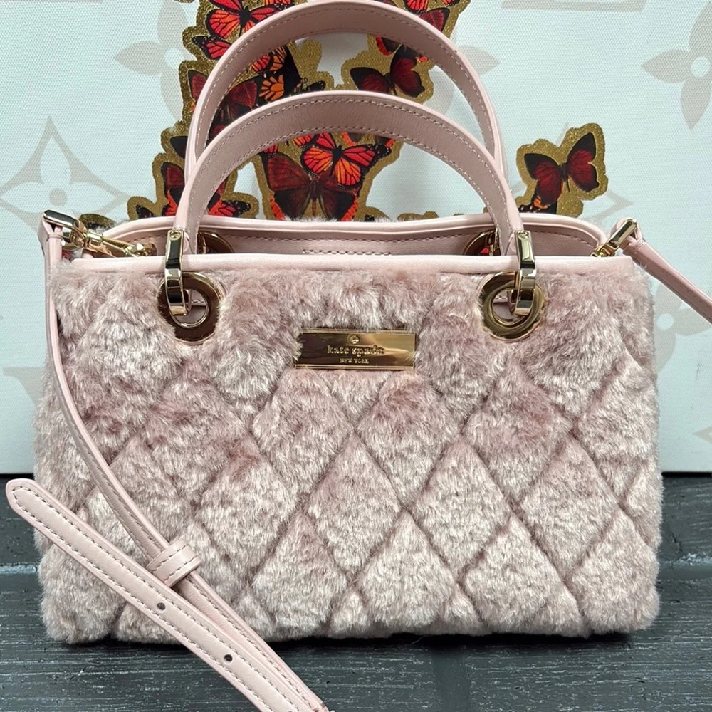 Kate Spade Carey Faux Fur Quilted Bag